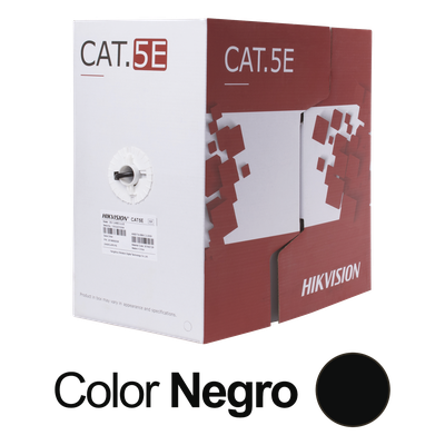 Bobina de Cable UTP / Cat 5E / 24 AWG / 305 m (1000 pies) / PE Exterio