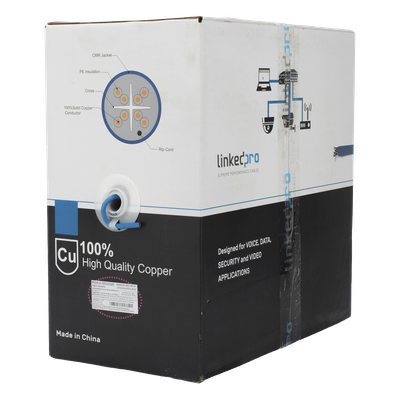 Bobina de Cable U/UTP Cat6A / 305 m (1000 ft) / 10G-BaseT / 500 MHz /