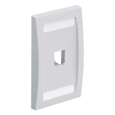 Placa de Pared Vertical / 1 Puerto Mini-Com / 69.8 x 114.3 mm / ABS /
