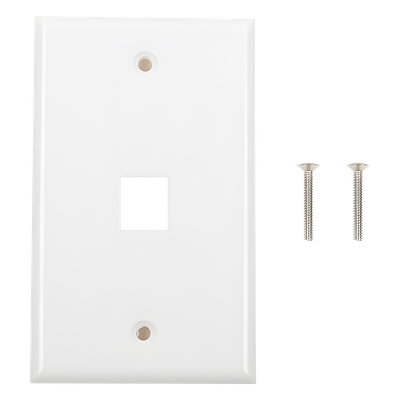 Placa de Pared / 1 Puerto Keystone / 70x115mm / 2.75x4.52in / Montaje