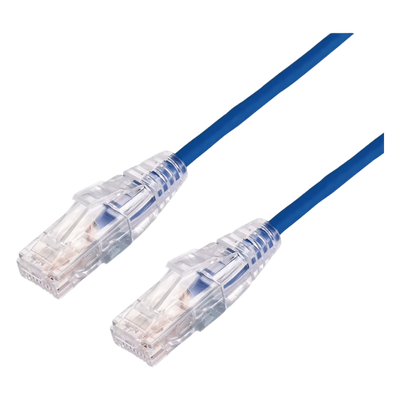 Cable de Parcheo Slim UTP / Cat6A / 1 Metro (3.28 Pies) / 28 AWG / Azu
