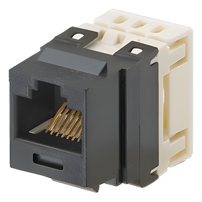 Jack Keystone / Cat 6 / 8P8C / Terminación 110 / 250 MHz / UTP / Negr