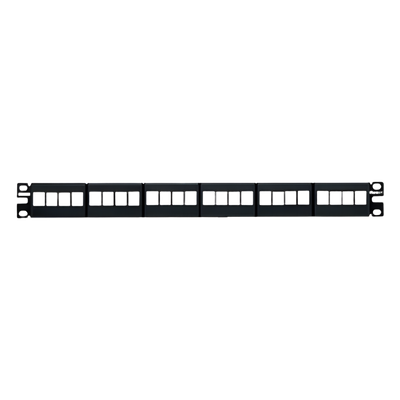 Panel de Parcheo Modular / 24 Puertos / 1UR / Acero Inoxidable / 19' E