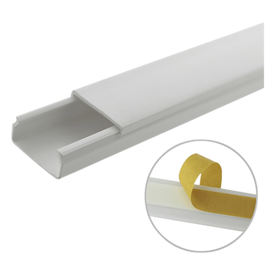 Canaleta de PVC / 20 x 10 mm / 1.83 m (6 ft) / Sin División / Autoext
