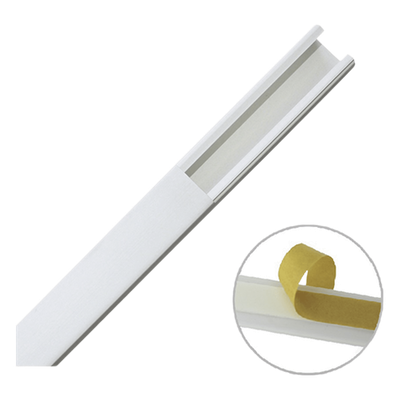 Canaleta PVC / 20 x 17 mm / Una Vía / 6 Pies (1.83 m) / Autoextinguib