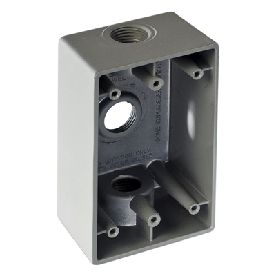 Caja Condulet / 19 mm (3/4") / Tres Bocas / Aluminio Diecast / NPT / I