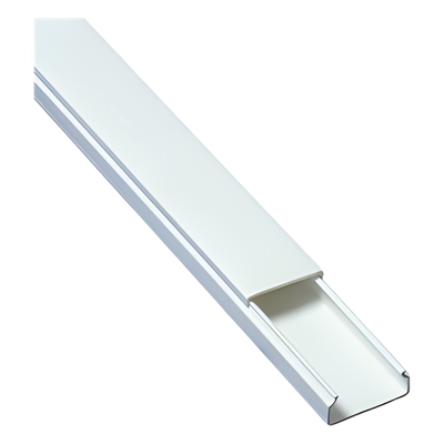 Canaleta de PVC / 20 x 10 mm / Auto-extinguible / 2.5 m (8.2 ft) / Sin