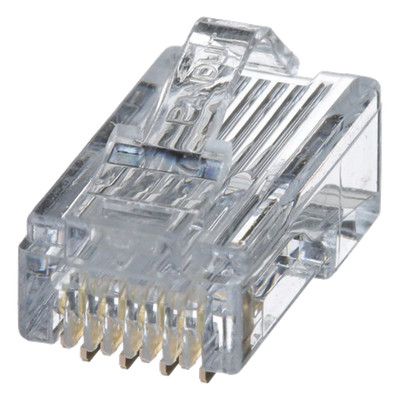 Plug RJ45 / Cat5e / 24-26 AWG / 50 µin Oro / 2500 Ciclos / PoE++ / -1