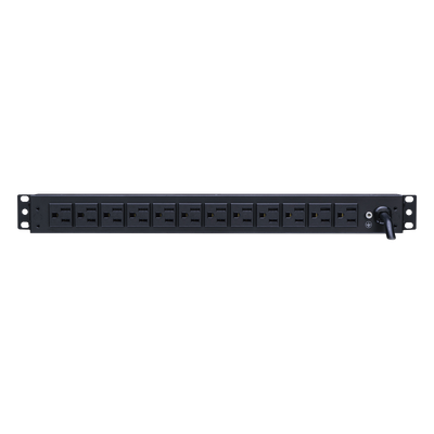 PDU Básico Rack / 12 Tomas NEMA 5-15R Traseras / 15 Amp / 120 Vca / 1
