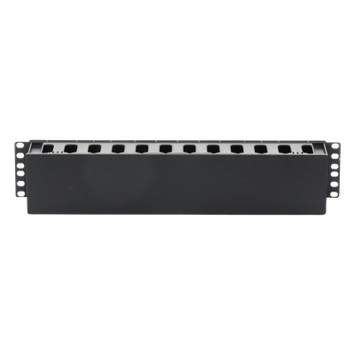 Organizador de Cables Horizontal / 2U / Rack 19" / Polímero ABS Resis