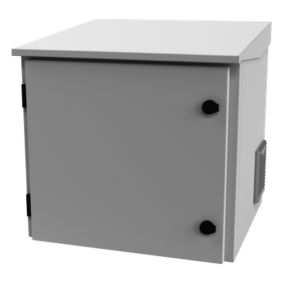 Gabinete de Exterior con Rack 19" / 9U / Ventiladores con Termostato A