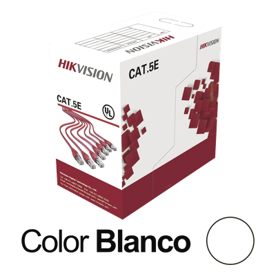 Bobina UTP / Cat5E 24 AWG / 305 m (1000 pies) / 100% Cobre / PVC CM /