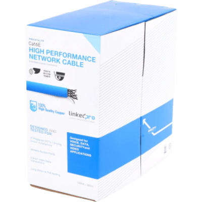 Cable de Red UTP / Cat6 / 24 AWG / 305 m (1000 ft) / 100% Cobre / 250