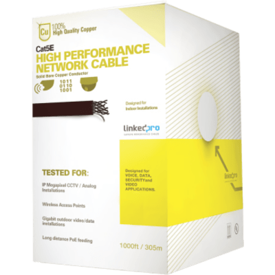 Bobina de Cable UTP / Cat5e / 305 m (1000 ft) / 24 AWG / 100% Cobre /