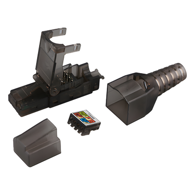 Plug RJ45 / Cat 6A UTP / Sin Herramienta / 50µ Oro / -40°C a 70°C /