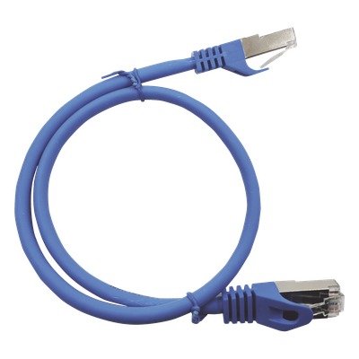 Patch Cord / Cat6A / 10G / Blindado / 0.5m (1.64 ft) / Azul