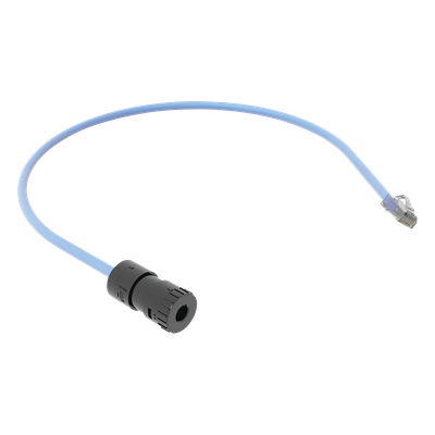 Cable de Conexión Jack a Plug RJ45 / Cat 6A / CMP Plenum / 0.5 m (1.6