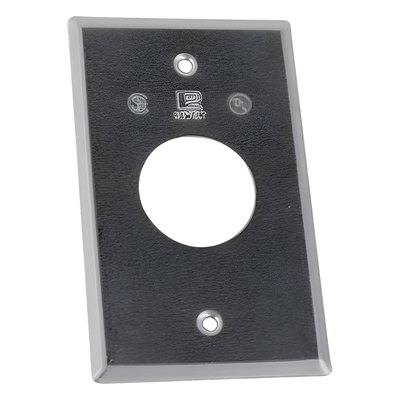 Tapa rectangular aluminio / Tipo RR / 40.38 mm central / 2 diámetros