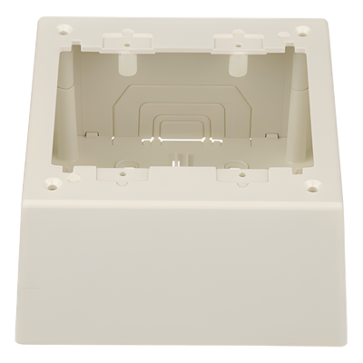 Caja de Pared Superficial Doble / PVC Autoextinguible / 5.19 x 5.19 x